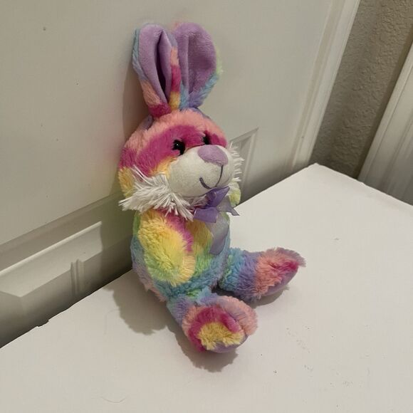 Homerbest Easter Rainbow Bunny Rabbit Plush Multicolor 11" Stuffed Animal - Picture 4 of 7